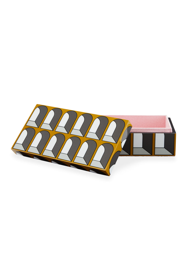 Arcade Lacquer Box, Alternate, color, Ochre