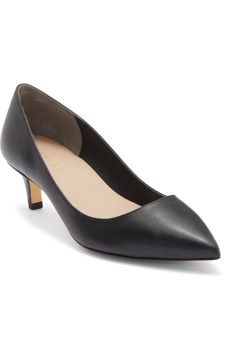 Stuart Weitzman Dancer Kitten Heel Pump, Main, color, Black