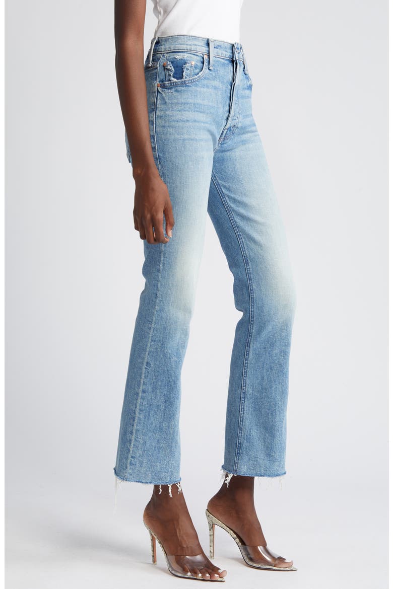 The Tripper High Waist Flood Frayed Flare Jeans, Alternate, color, LEFT IN THE DUST