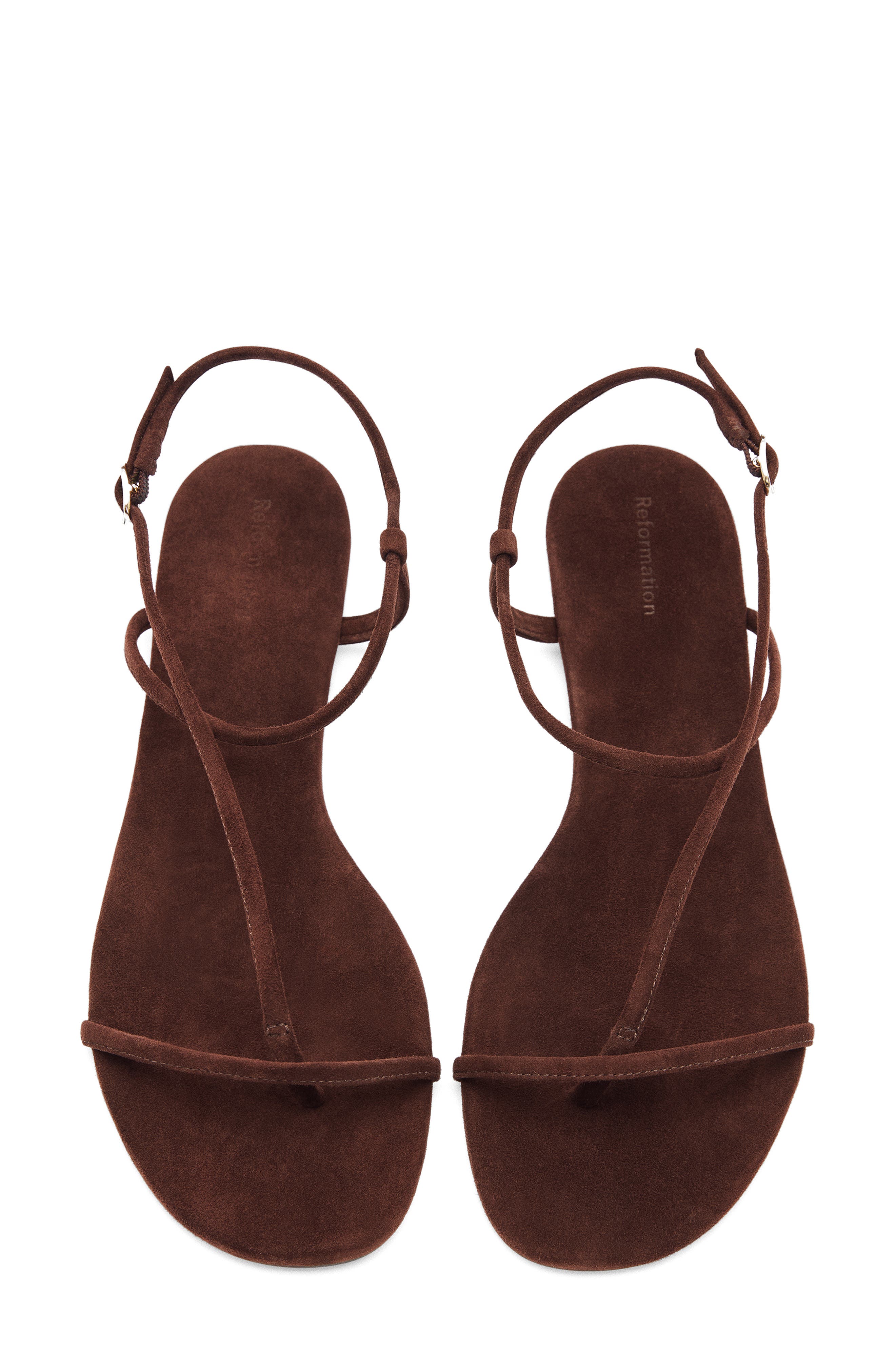 Pina Flat Sandal, Alternate, color, ESPRESSO SUEDE