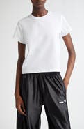 Alexander Wang Puff Logo Shrunken Cotton Jersey T-Shirt