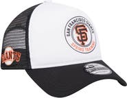 New Era Men's New Era White/Black San Francisco Giants Spring Training Circle Foam A-Frame 9FORTY Trucker Adjustable Hat