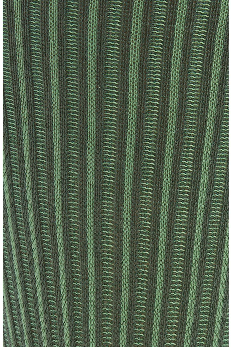 Lenny Vertical Stripe Cotton Blend Dress Socks, Alternate, color, KHAKI GREEN