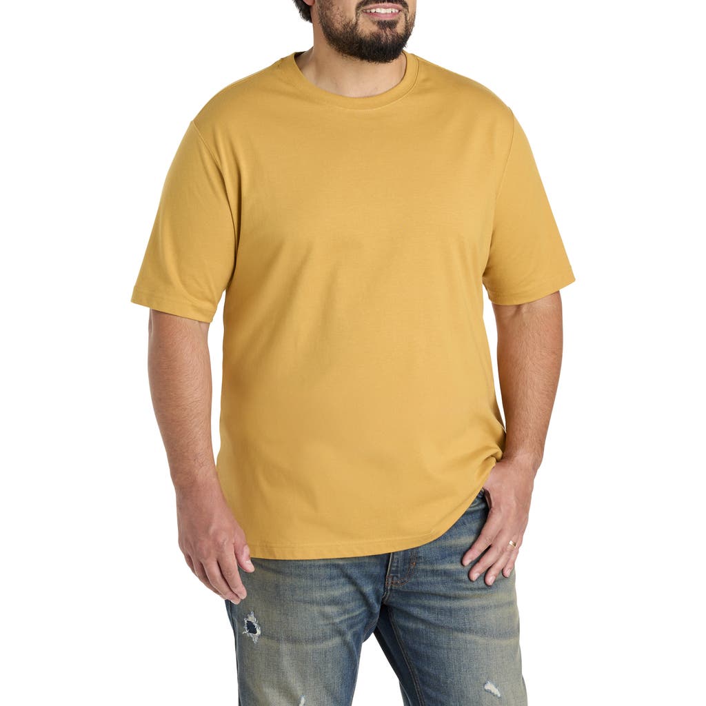 Harbor Bay By Dxl Big & Tall Moisture-wicking Jersey T-shirt In Yellow