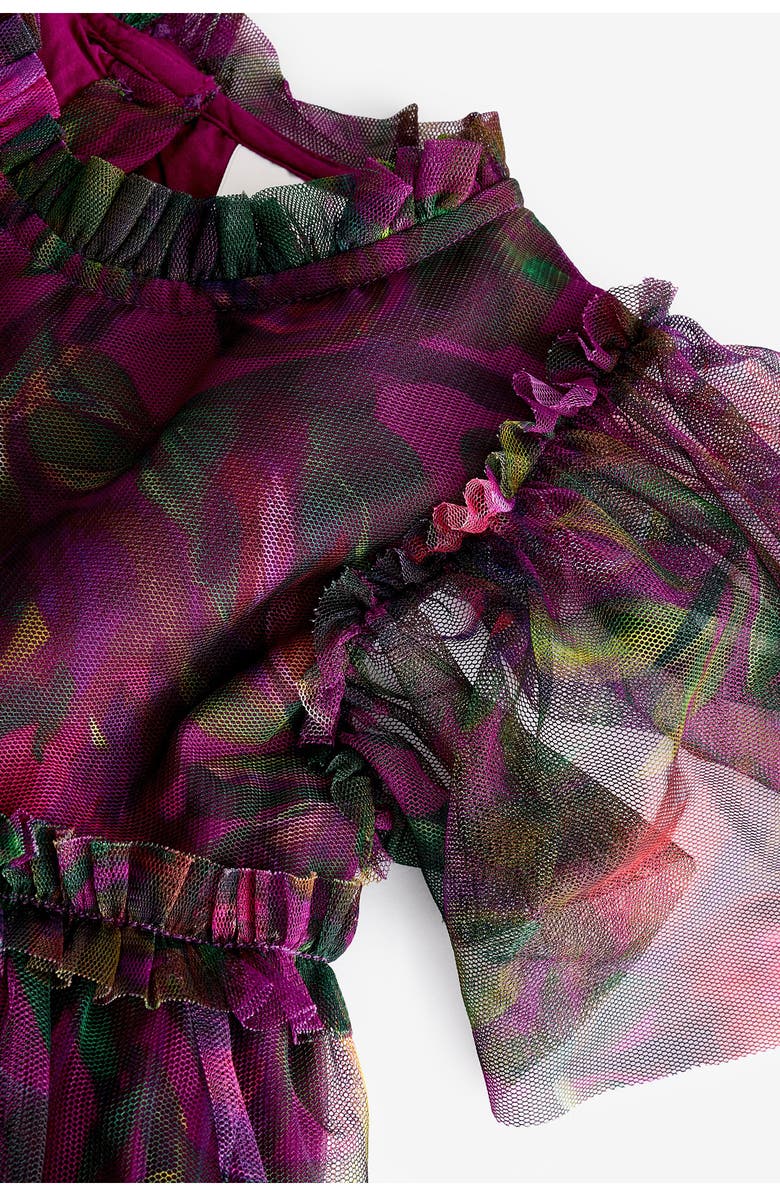 NEXT Kids' Fruit Print Tiered Tulle Party Dress, Alternate, color, 