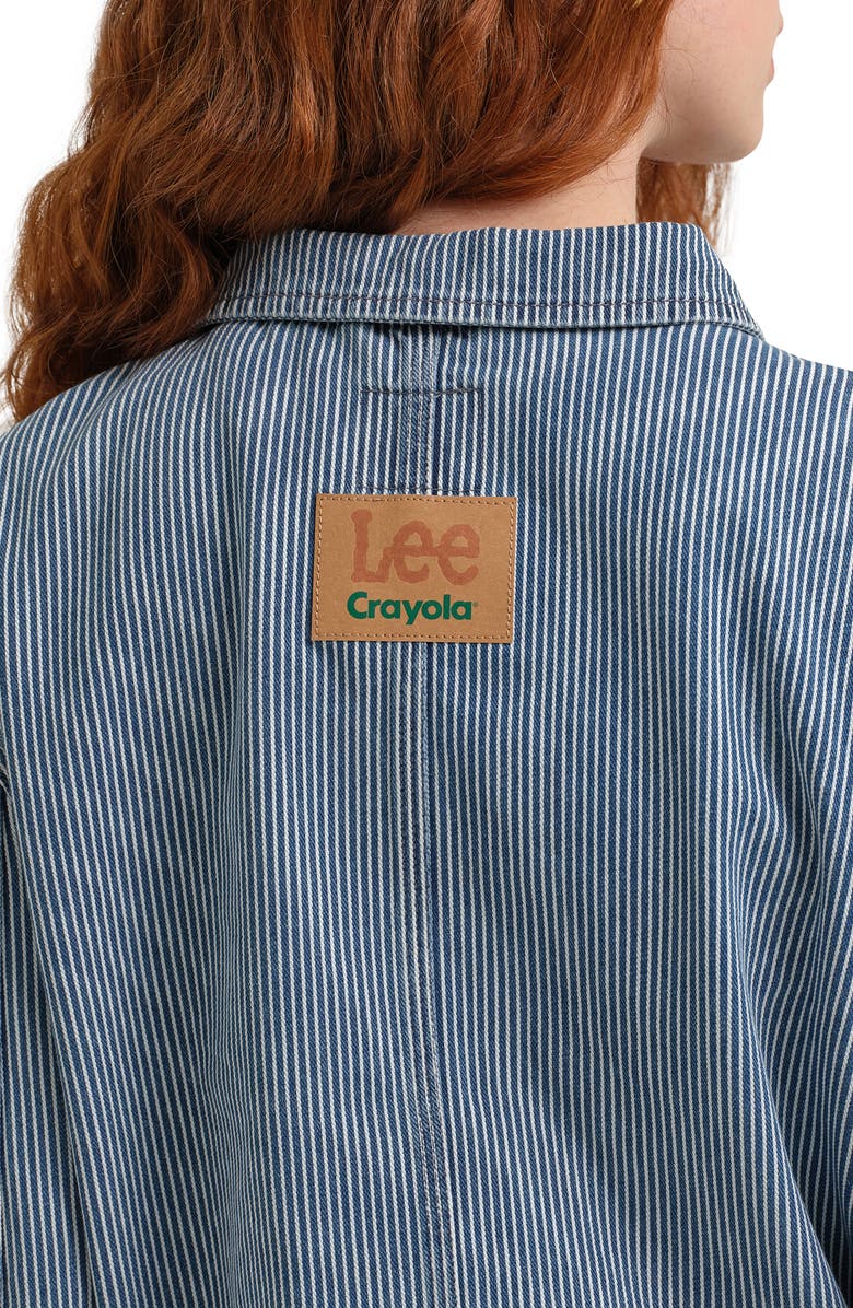 Lee x Crayola Cropped Chore Jacket, Alternate, color, Railroad Stripe