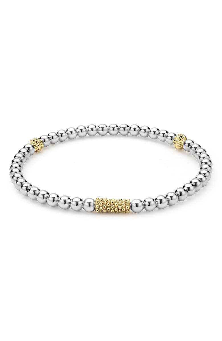 LAGOS Caviar Icon Stretch Bracelet, Main, color, Silver