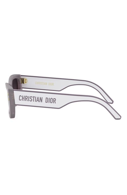 Dior 'pacific S2u 53mm Rectangular Sunglasses In Beige/shiny Bordeaux