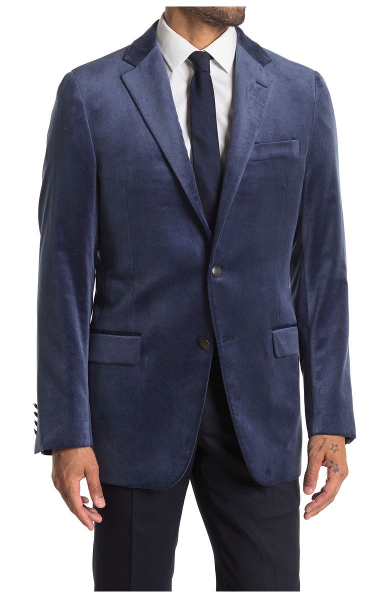 Hickey Freeman Modern Fit Velvet Cashmere Sport Coat, Alternate, color,