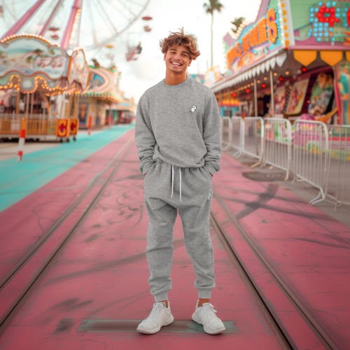 Dalix Mens Ghost Fleece Jogger Sweatpants In Athletic Heather
