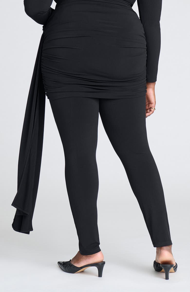 ELOQUII Drape Detail Leggings, Alternate, color,