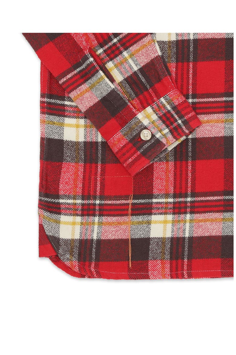 Mescal Flannel Overshirt, Alternate, color, RED