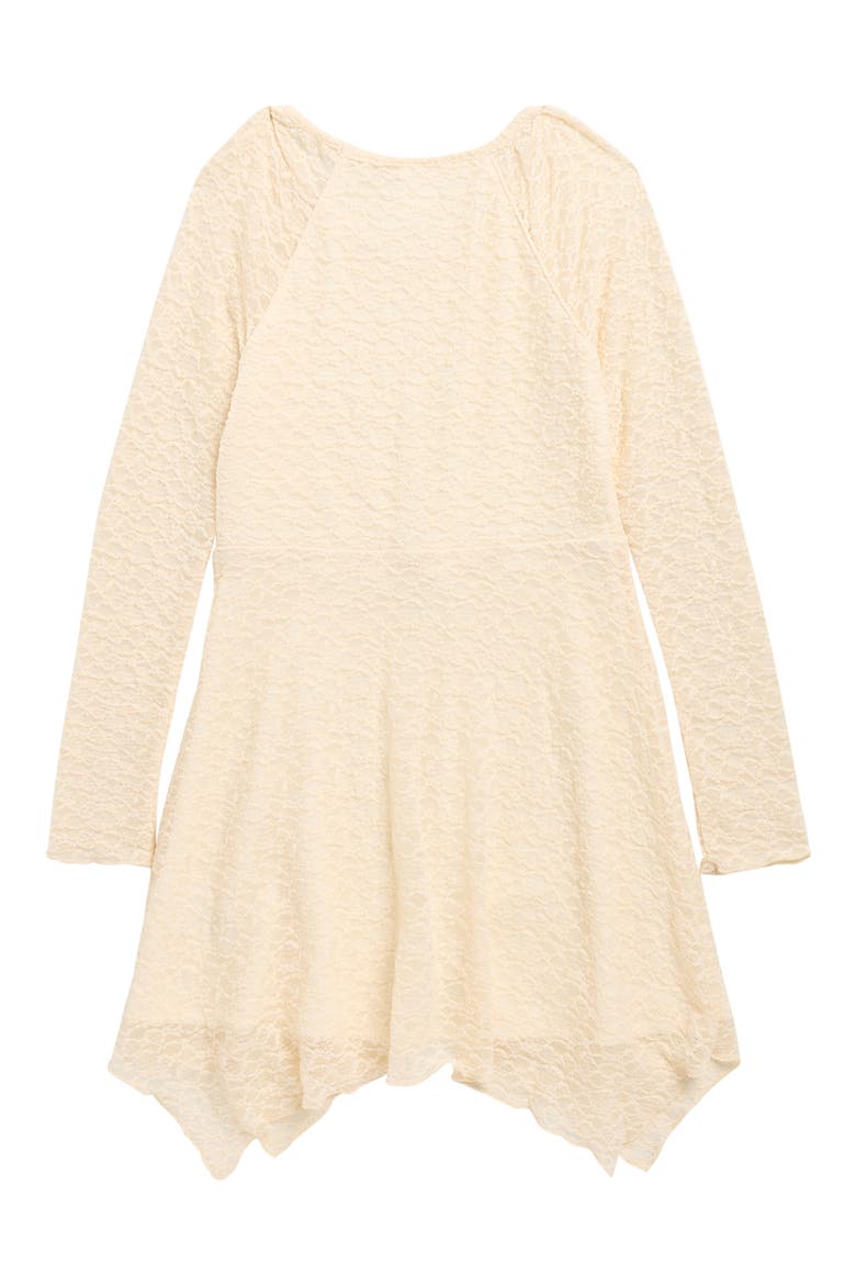 Kids' Long Sleeve Lace Dress, Alternate, color, BEIGE ANGORA