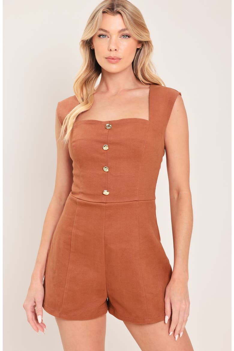 Twill Romper, Alternate, color, TERRACOTTA