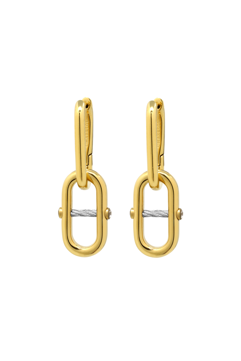 St. Tropez Mariner Earrings, Main, color, Yellow gold PVD