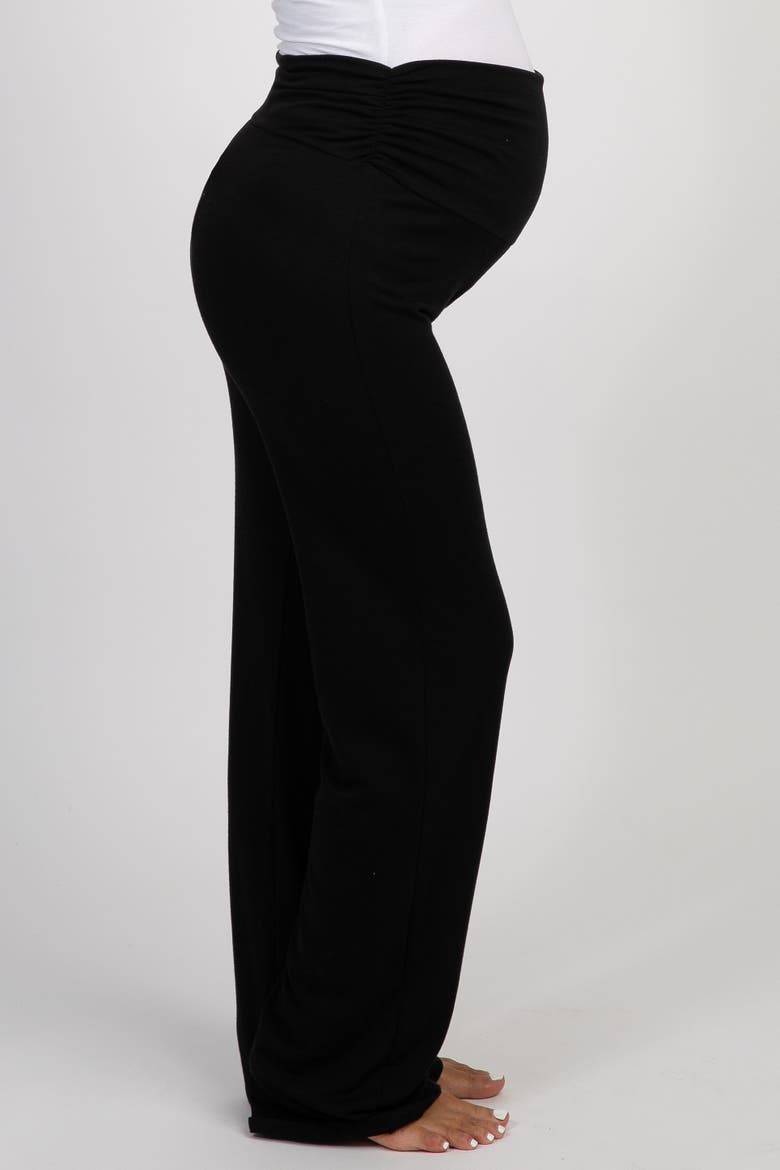 Foldover Lounge Pants, Alternate, color, Black