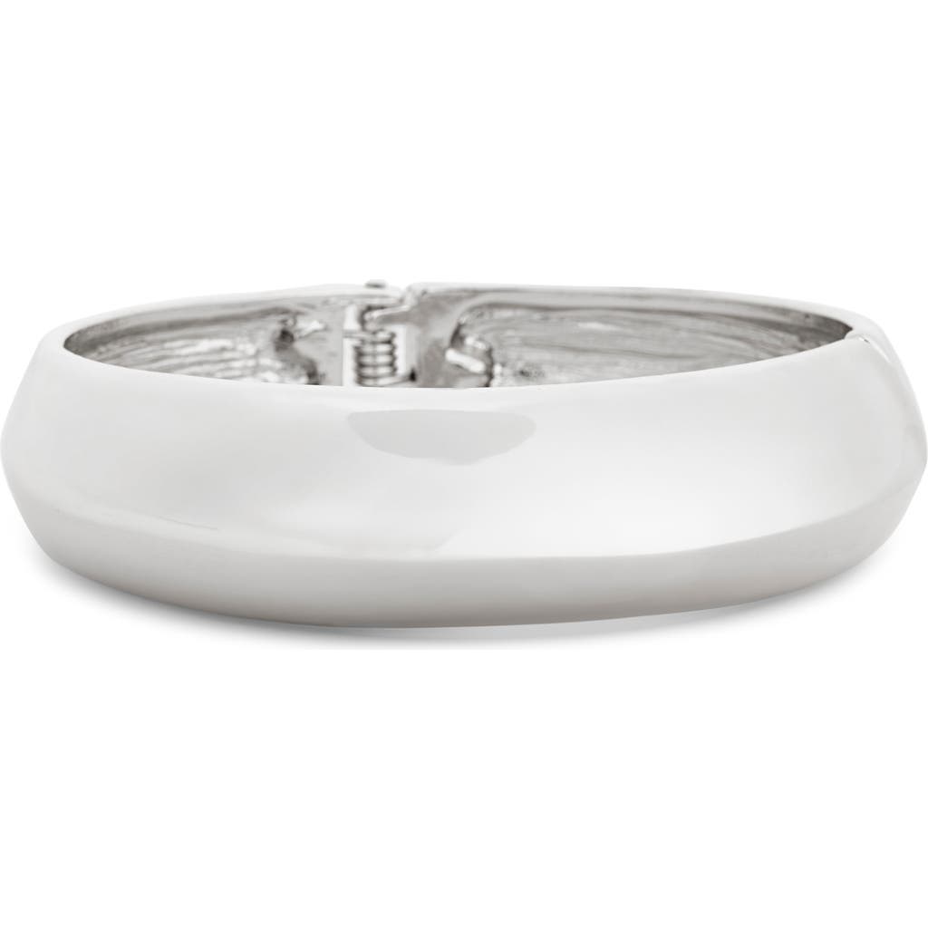 Nordstrom Rack Sculptural Hinge Bangle Bracelet In Silver