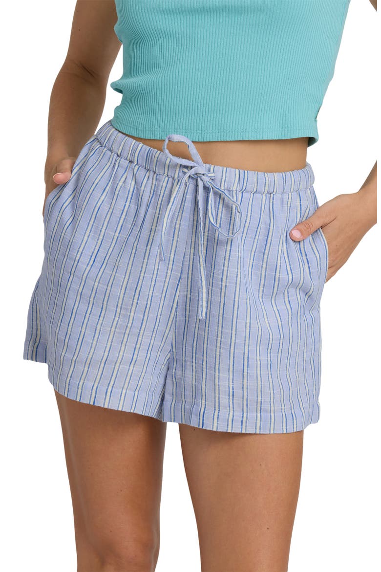 Wanderer Print Drawstring Shorts, Alternate, color, TWILIGHT BLUE