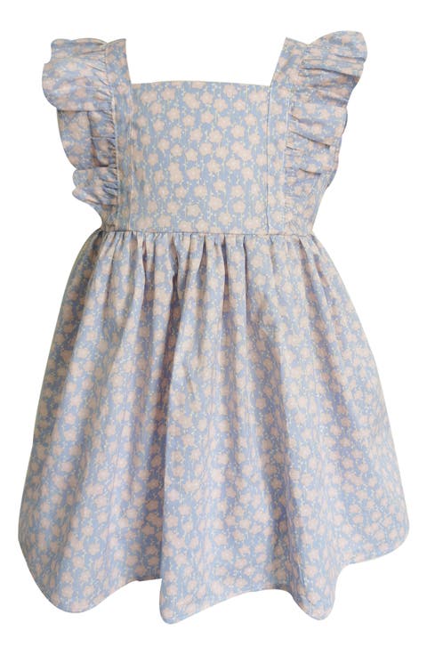 Kids' Floral Cotton Pinafore Dress (Toddler & Little Kid)