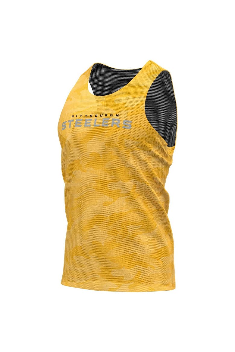 Men's FOCO Black/Gold Pittsburgh Steelers Reversible Mesh Tank Top, Alternate, color, Black