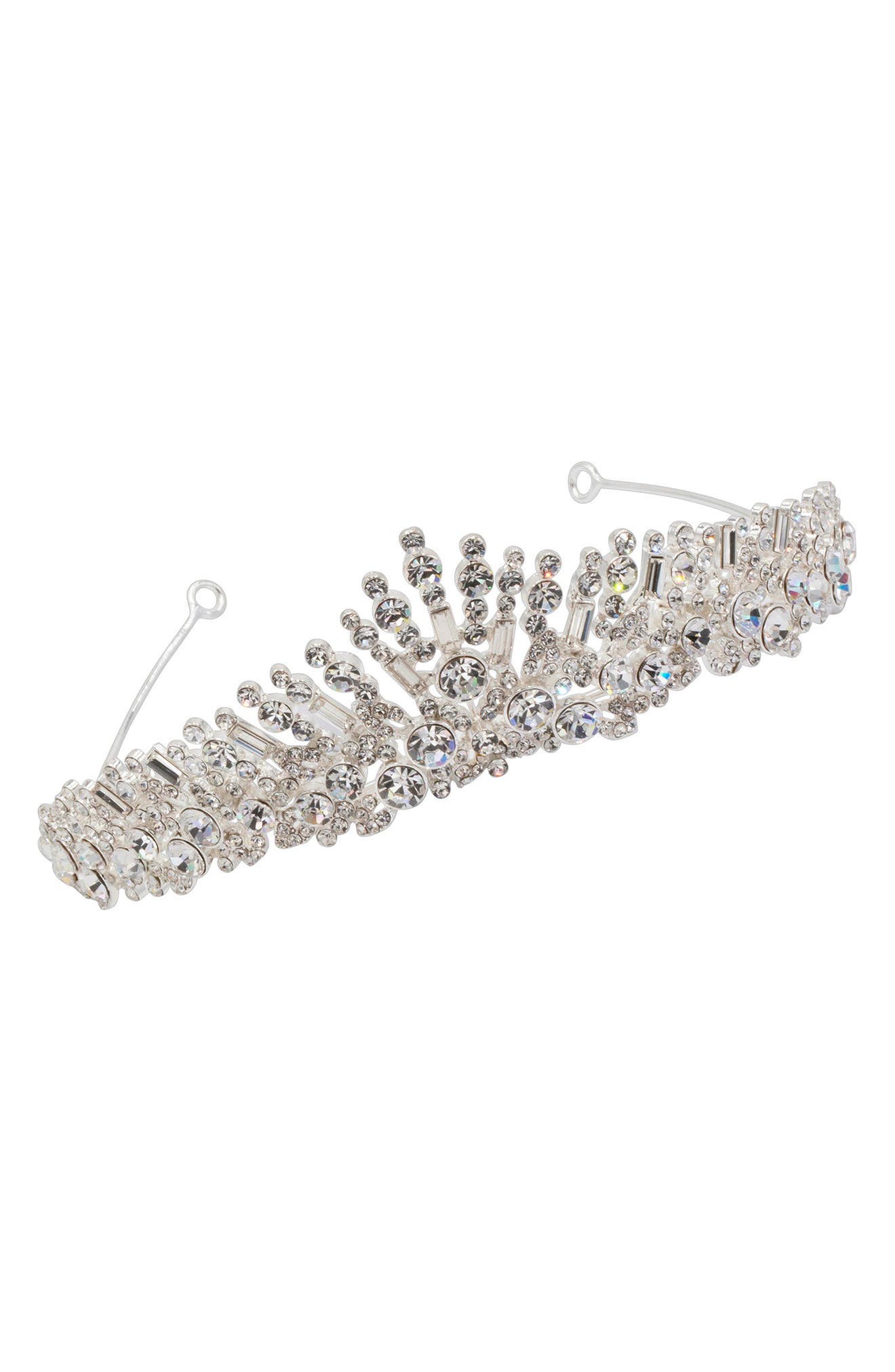 Brides & Hairpins Hessa Austrian Crystal Crown in Silver 