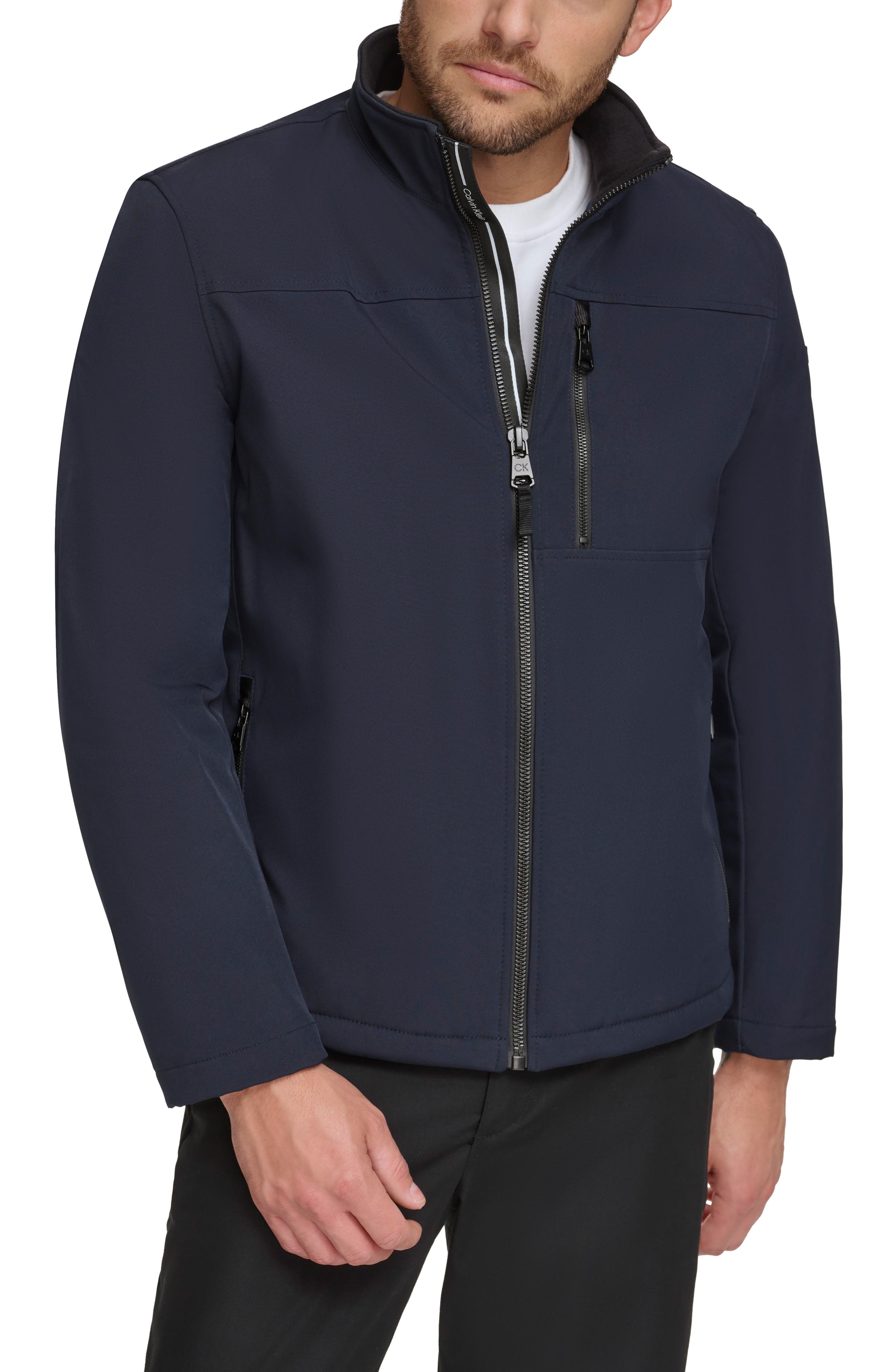 Faux Shearling Lined Soft Shell Jacket