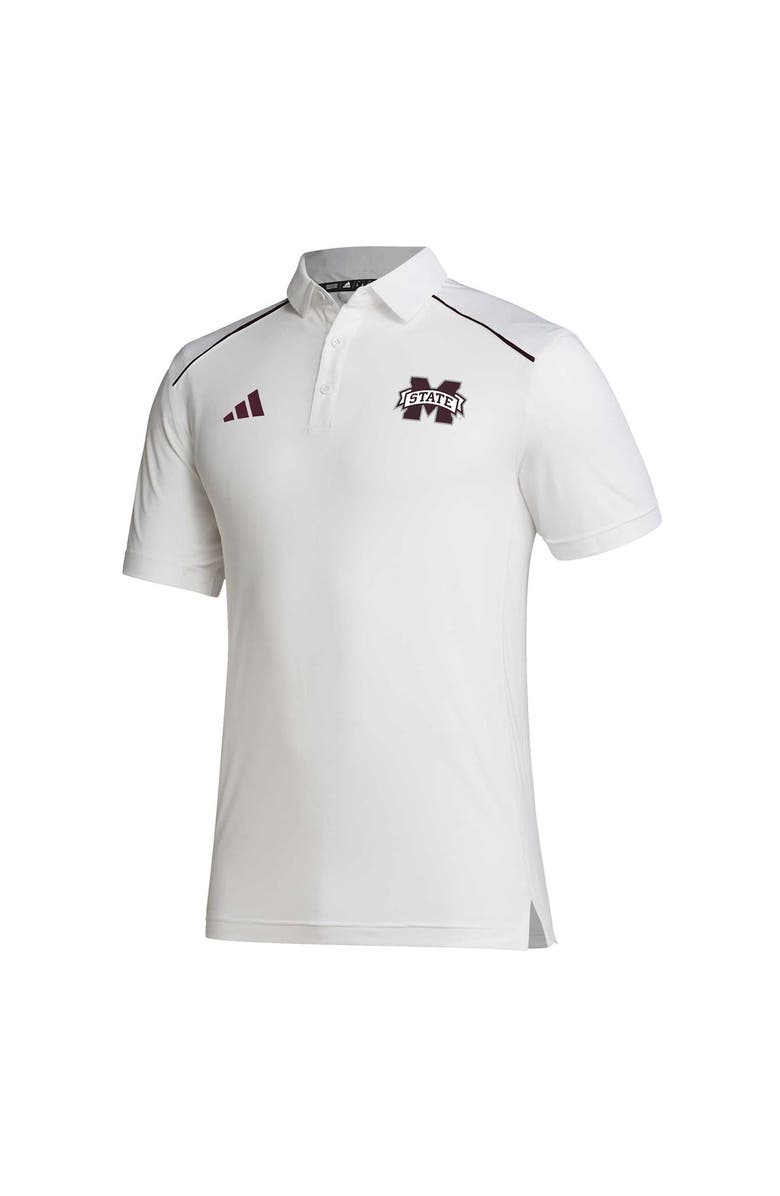 adidas Men's adidas White Mississippi State Bulldogs Coaches AEROREADY Polo, Alternate, color, 
