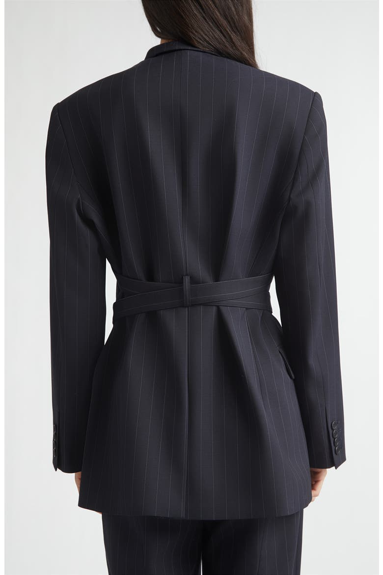 Harness Pinstripe Tailored Jacket, Alternate, color, DARK SAPPHIRE