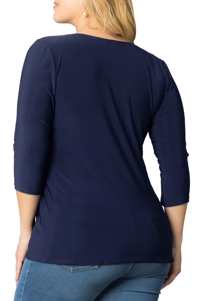 Faux Wrap Top, Alternate, color, NOUVEAU NAVY