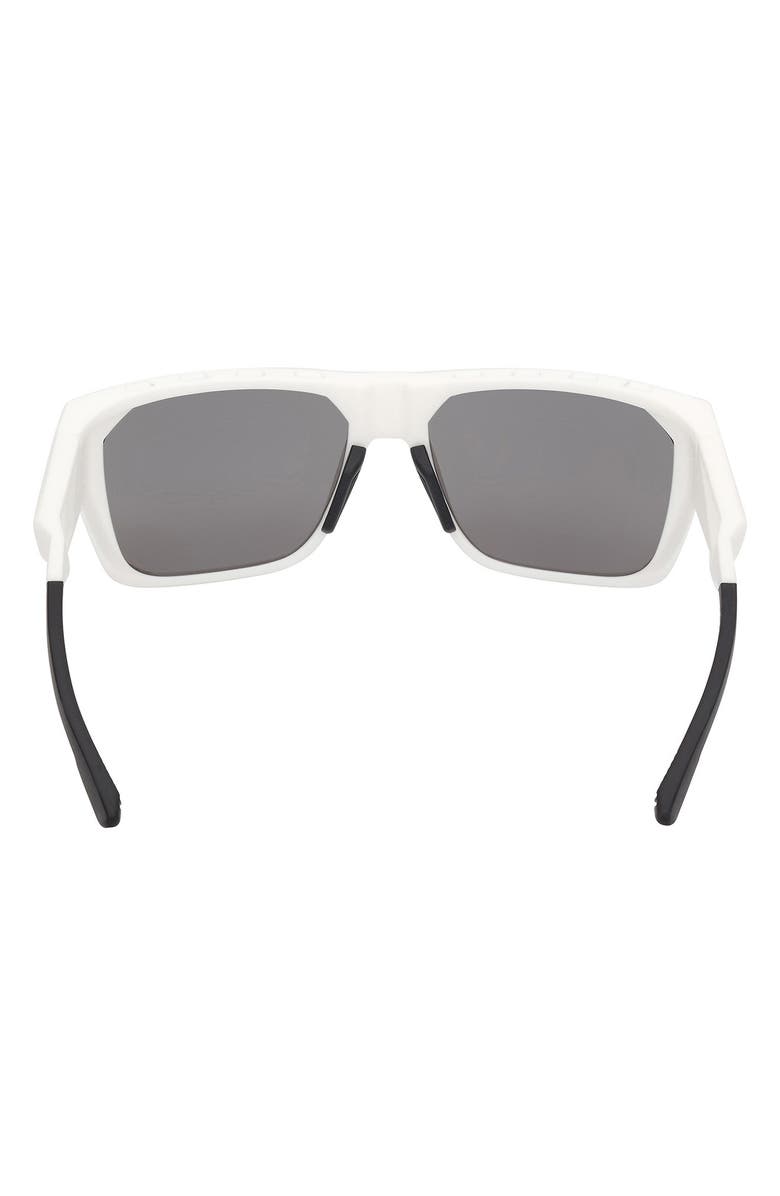 adidas 57mm Navigator Sunglasses, Alternate, color, White / Smoke Mirror