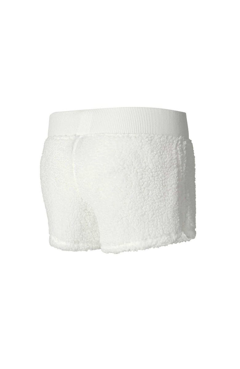 CONCEPTS SPORT Women's Concepts Sport  White Carolina Panthers Fluffy Pullover Sweatshirt & Shorts Sleep Set, Alternate, color, White