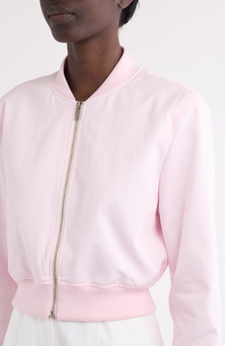 Givenchy Logo Embroidered Crop Bomber Jacket, Alternate, color, 