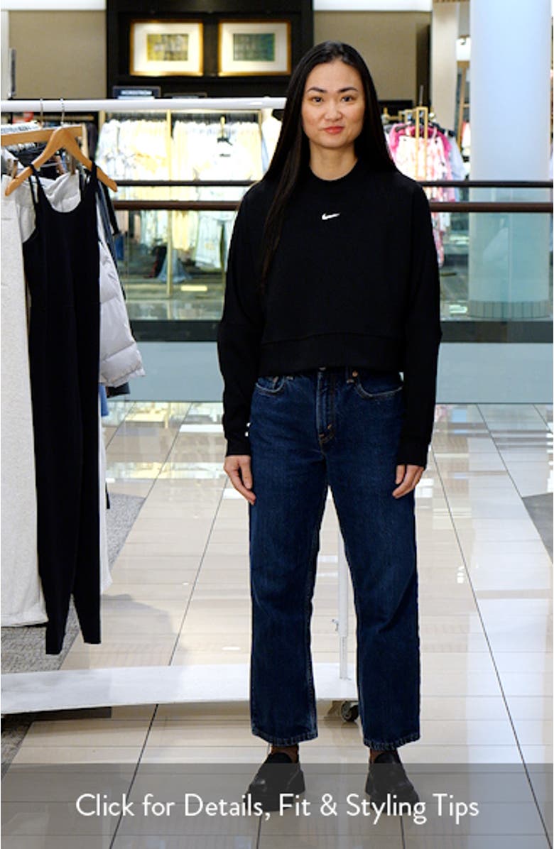 Prima Dri-FIT Oversized Crewneck Cropped Sweatshirt, sales video thumbnail