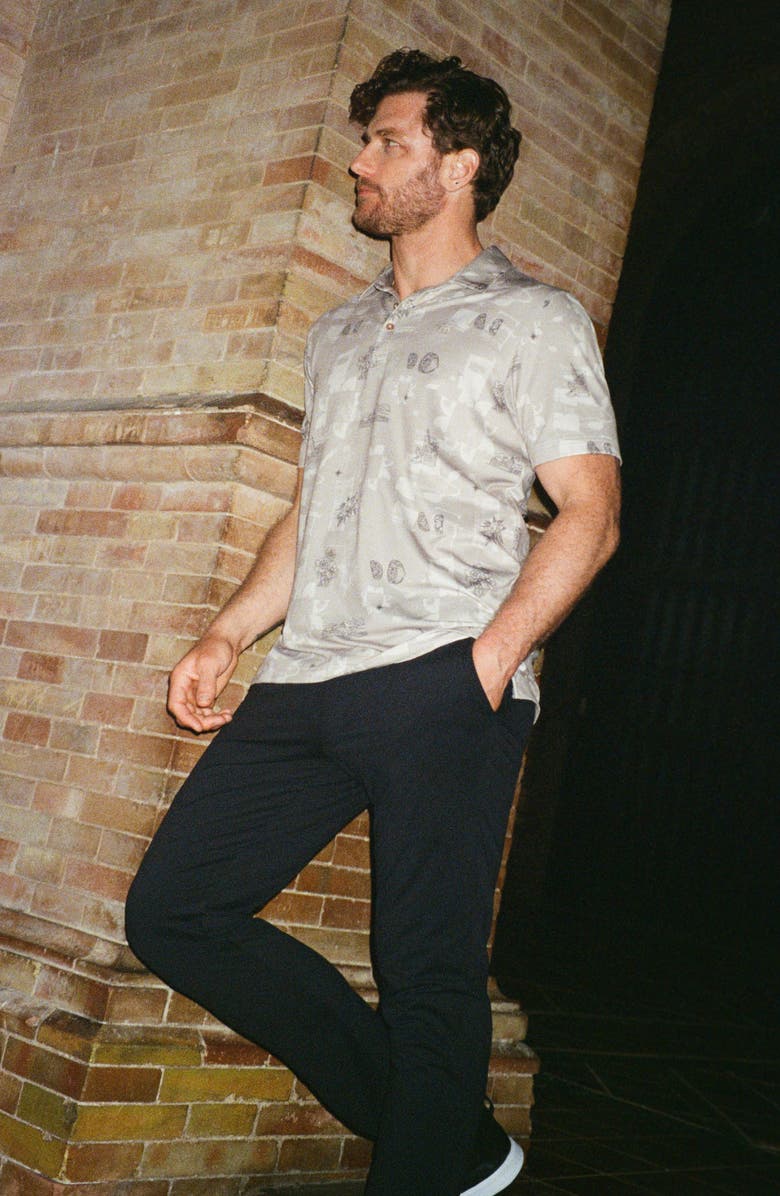 TravisMathew Featherweight Spritz Piqué Polo, Alternate, color, Island Fossil