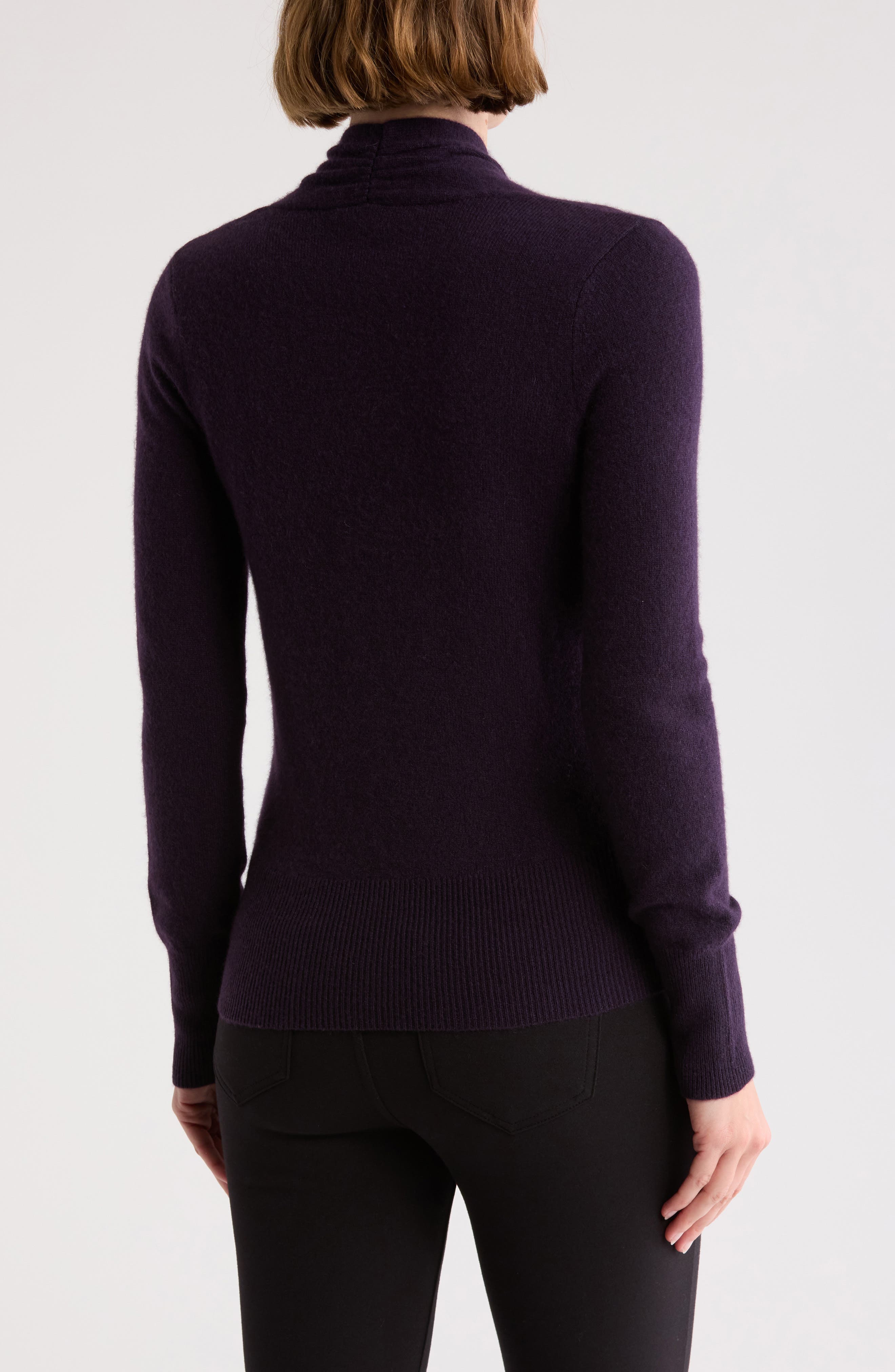 Cashmere Faux Wrap Sweater - image 4