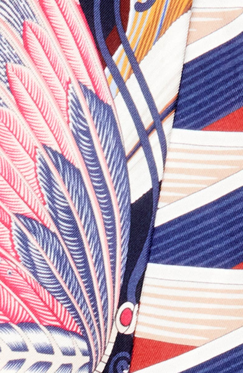 FERRAGAMO Giada Print Skinny Silk Scarf, Alternate, color, 