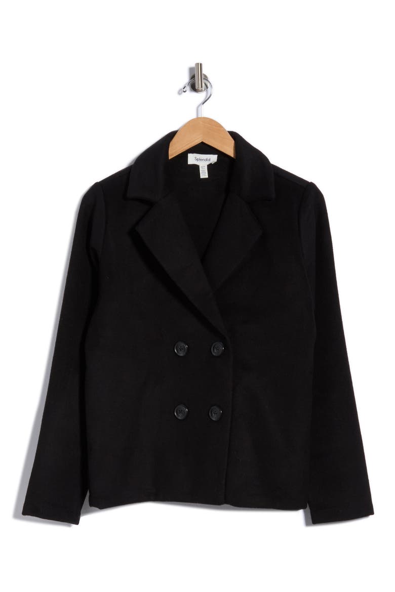 Ingrid Double Breasted Jacket, Alternate, color, BLACK