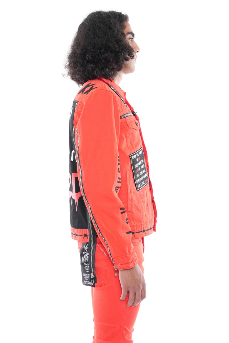 Paz Type II Denim Jacket, Alternate, color, CORAL