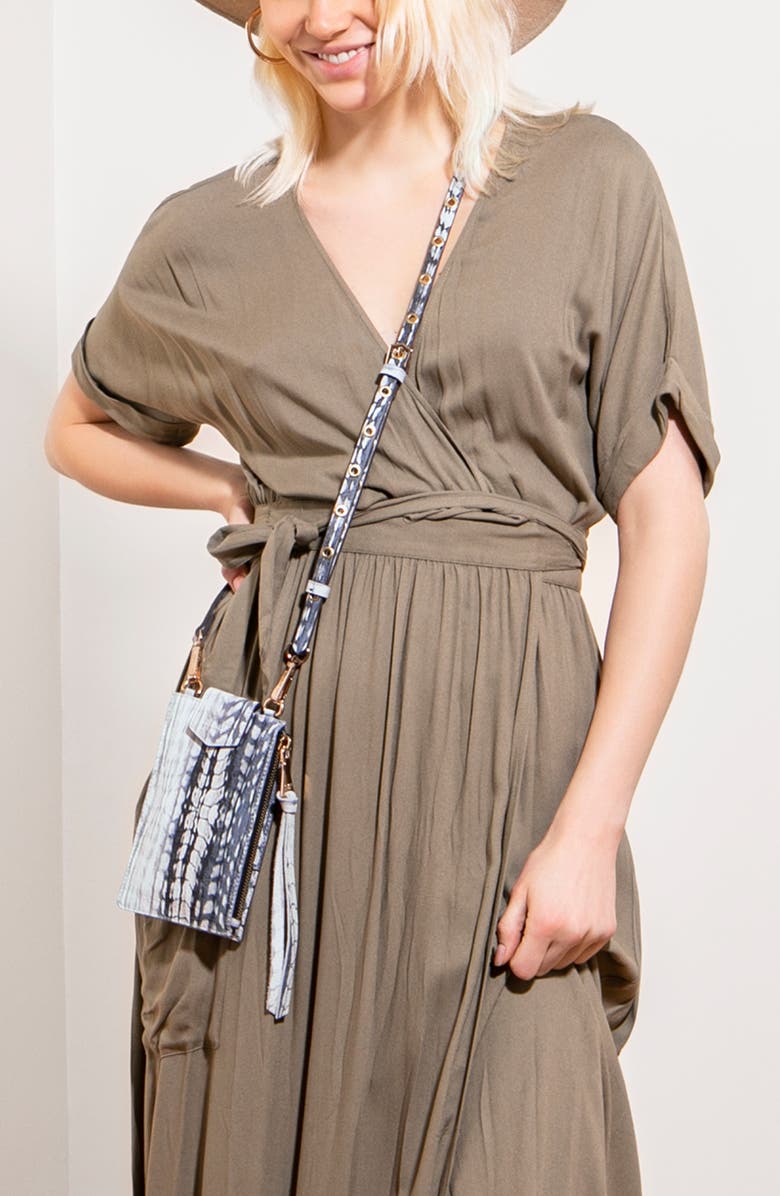 AIMEE Kestenberg Getaway RFID Leather Phone Crossbody Pouch, Alternate, color, 