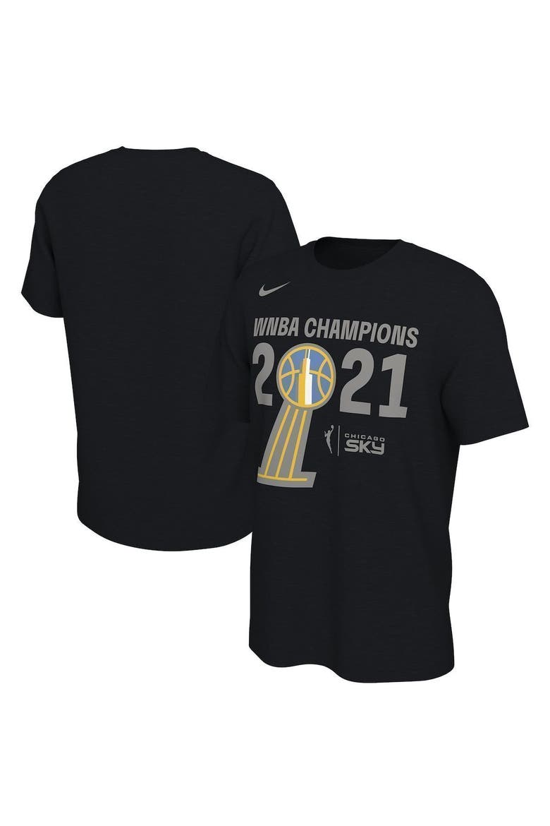 Men's Nike Black Chicago Sky 2021 WNBA Champions Trophy Banner T-Shirt, Alternate, color, Black