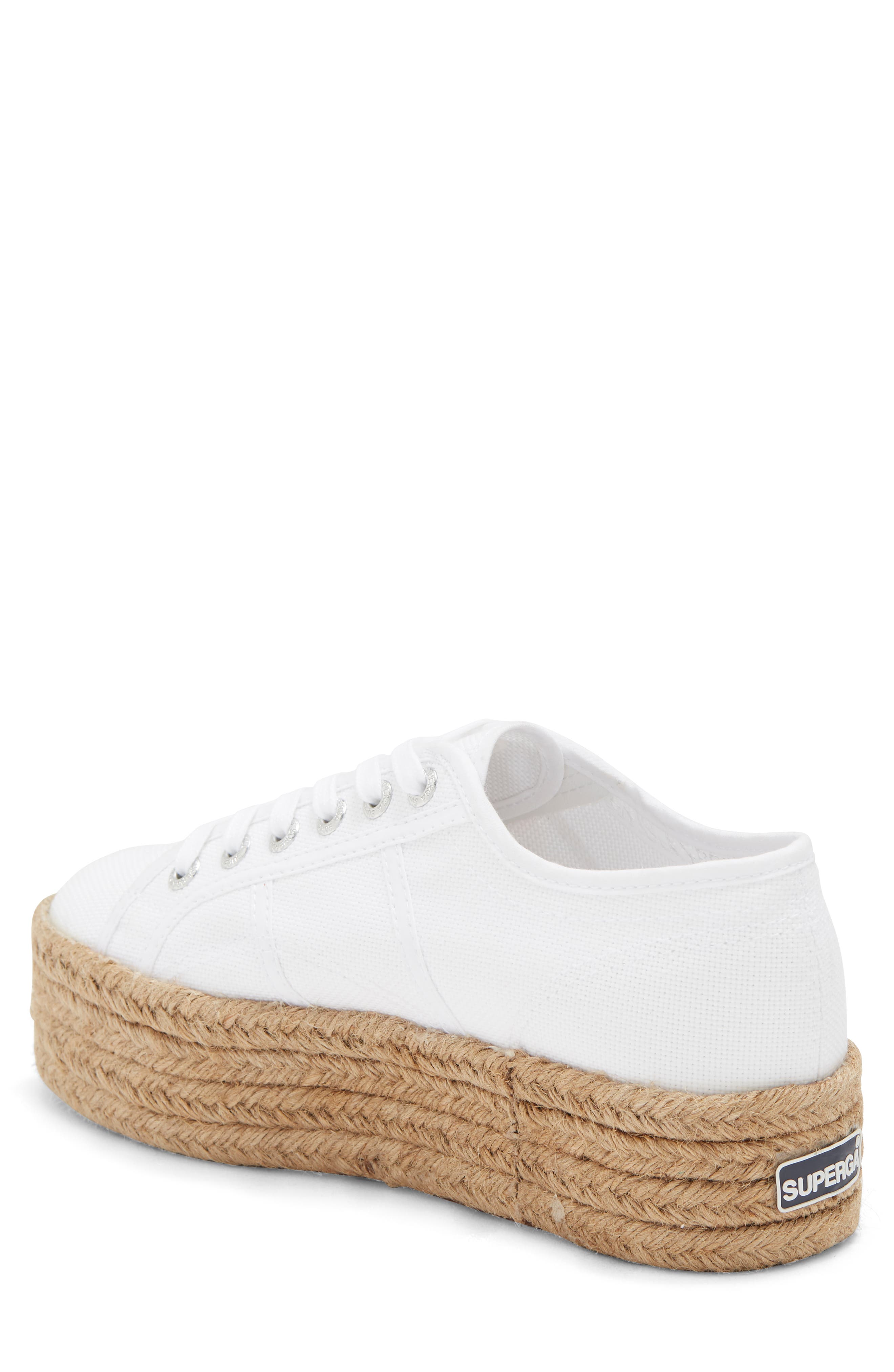 Superga Cotropew Jute Platform Sneaker, Alternate, color, 
