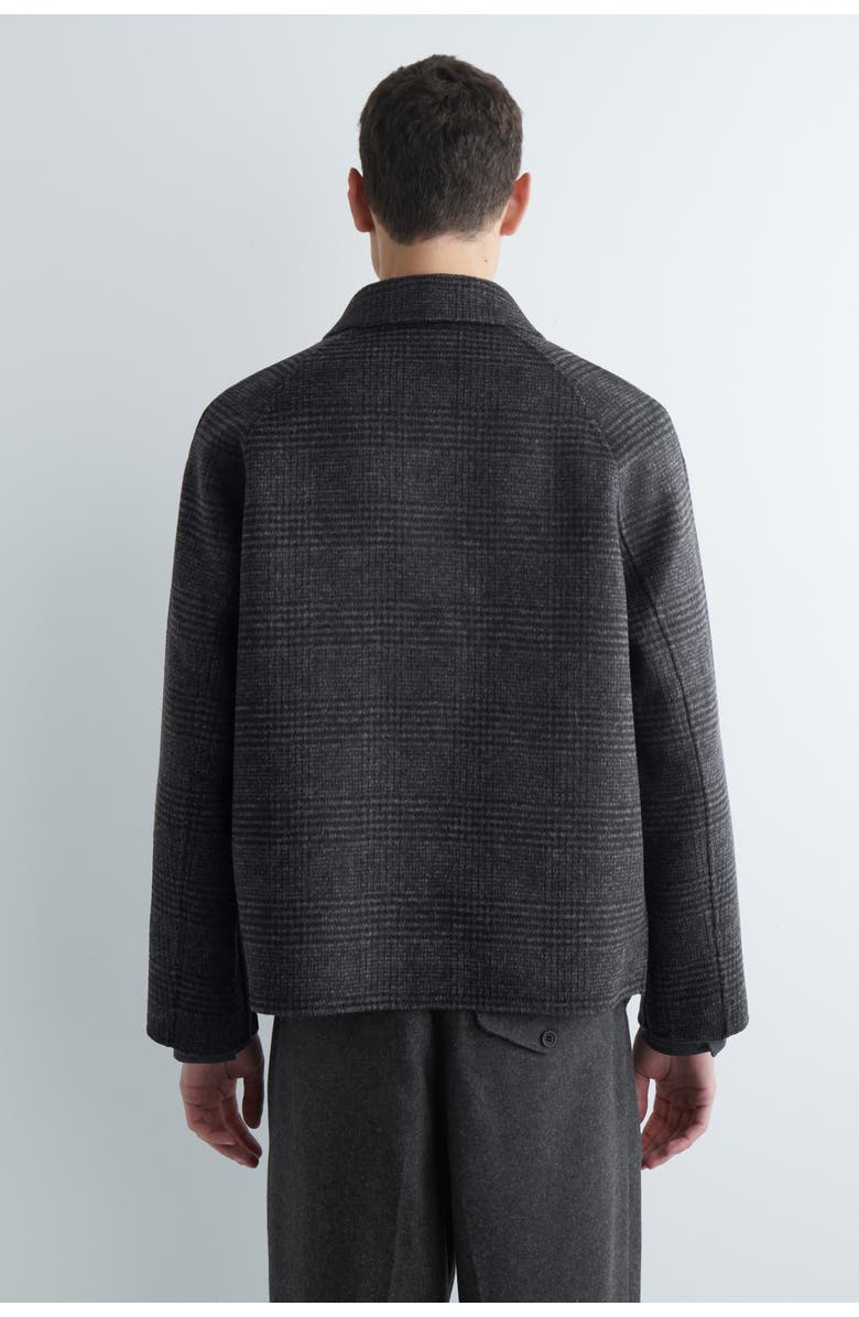 COS Reversible Checked / Herringbone Wool Sports Jacket, Alternate, color, Gray / Checked