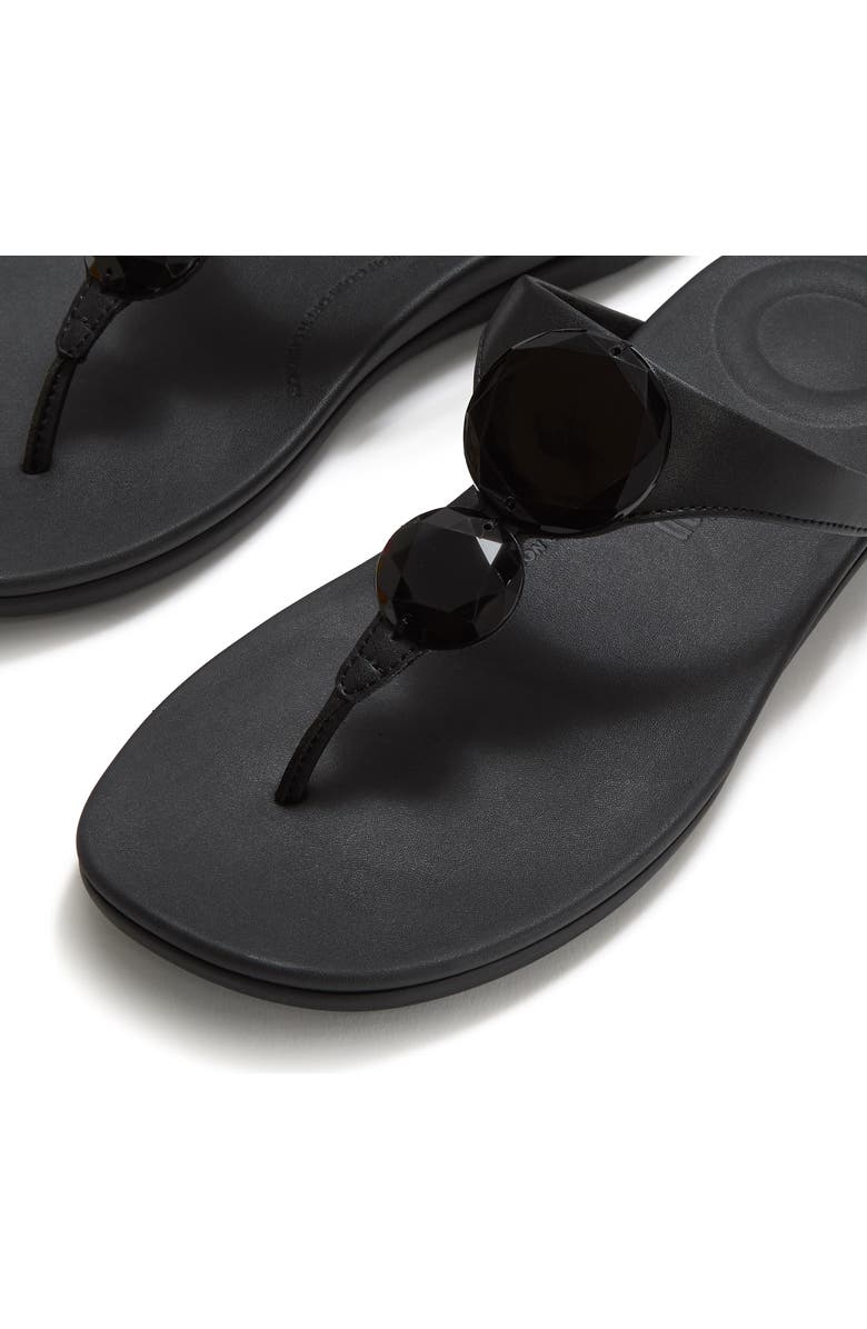 FitFlop Solay Glossy-Disc Toe-Post, Alternate, color, Black