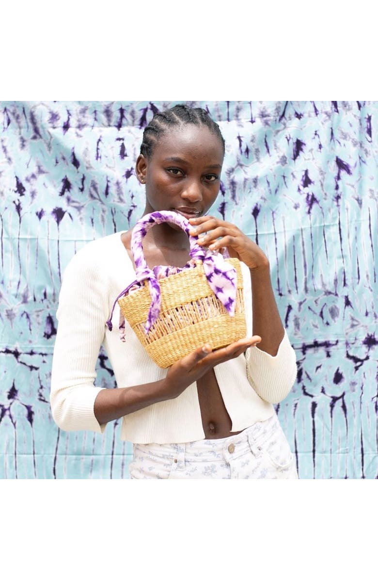 Aketekete Ayine Bag Mini, Alternate, color, Black W/ Navy Lining