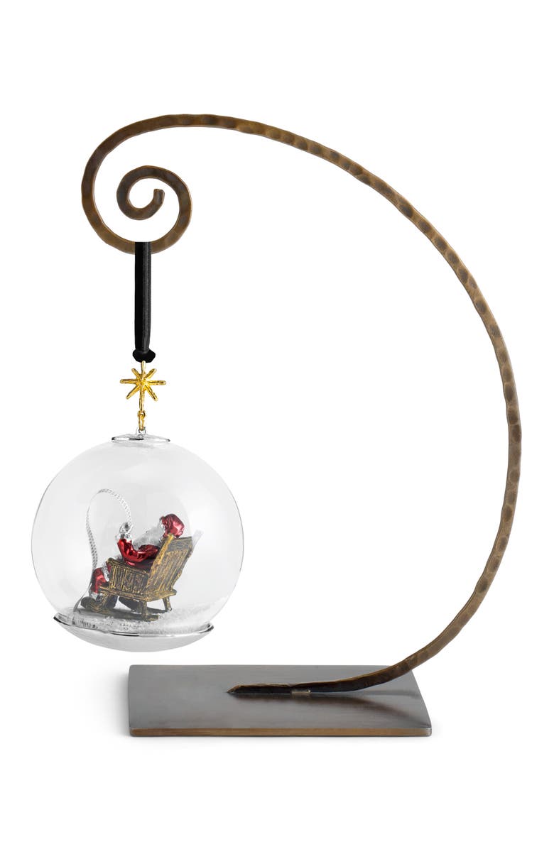 Michael Aram Santa Snow Globe Ornament, Alternate, color, Red Multi