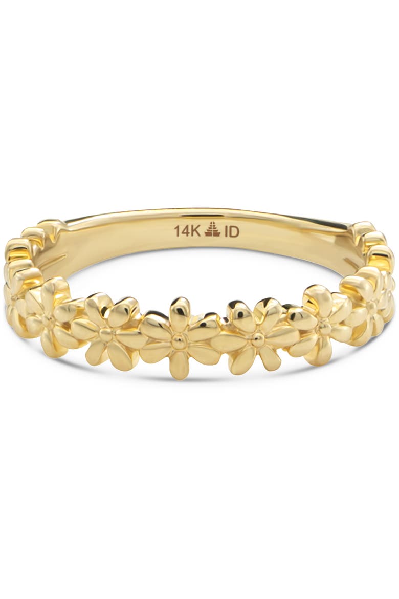 Daisy Flower Ring in 14K Gold, Main, color, Yellow Gold