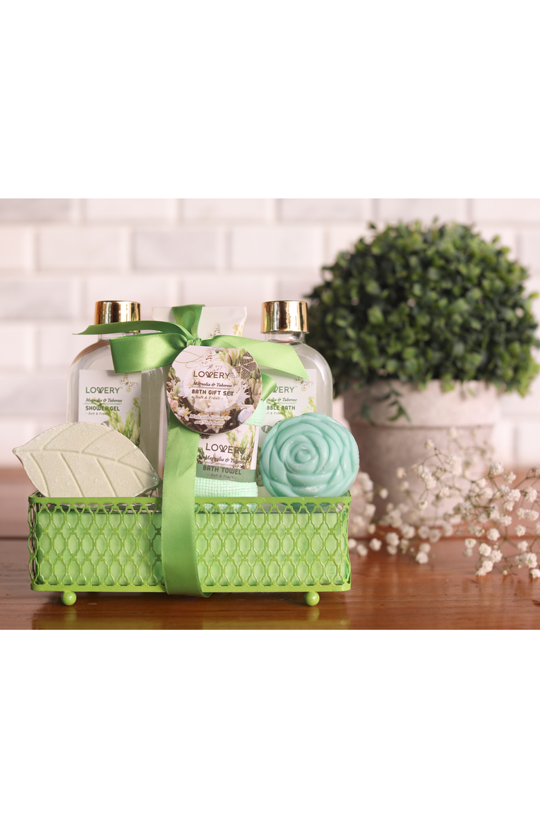 Lovery Home Spa Gift Basket - 7 pc Bath and Body Set, Alternate, color, 
