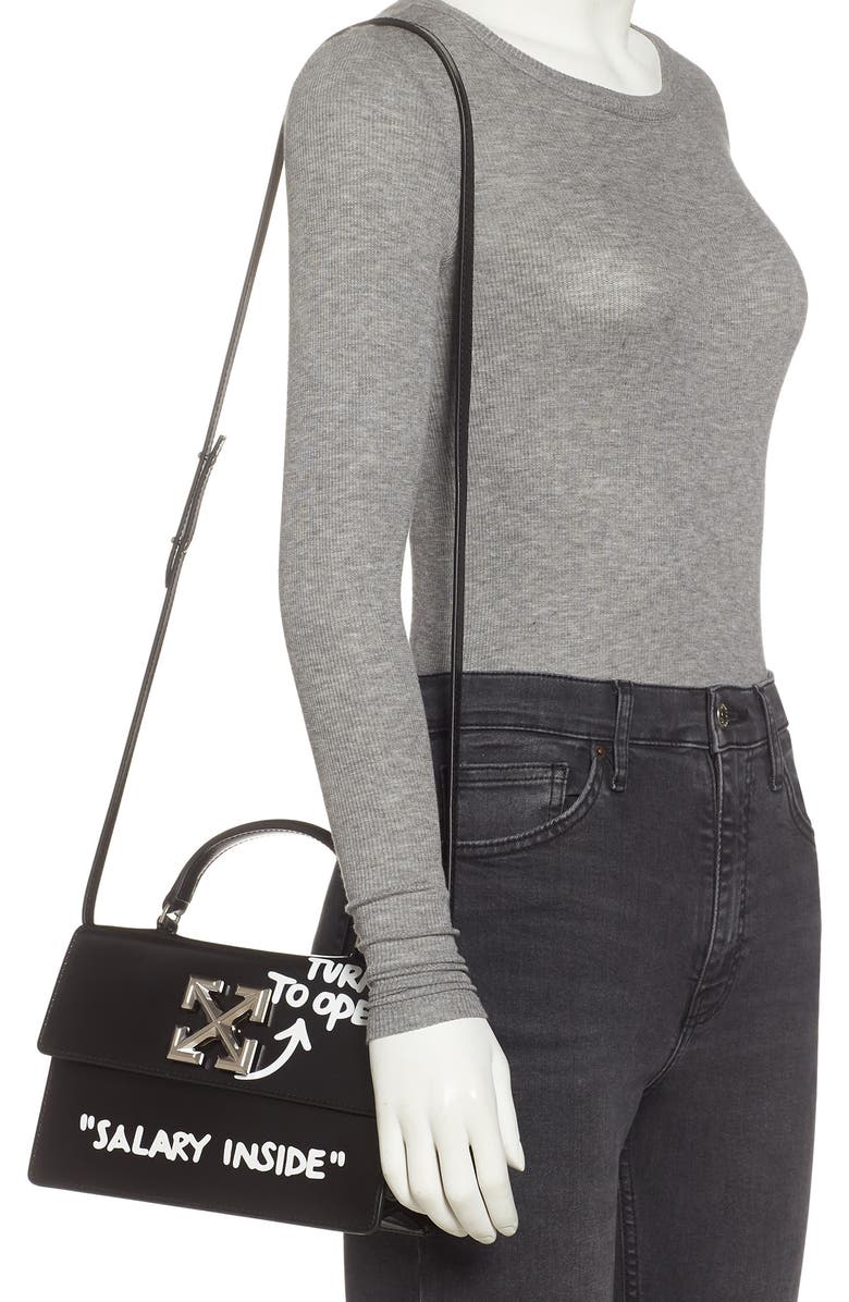 Off-White Jitney 1.4 Leather Crossbody Bag, Alternate, color,