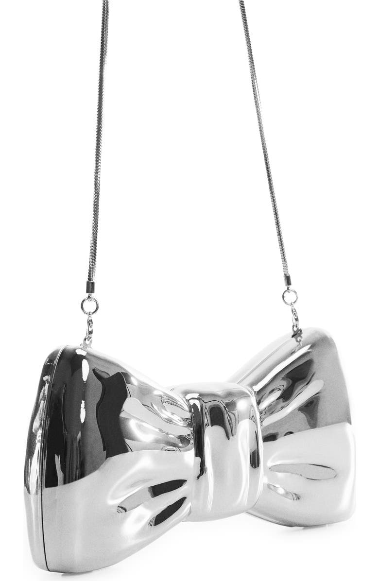 MANGO Metallic Bow Clutch, Alternate, color,