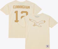 Mitchell & Ness Men's Mitchell & Ness Randall Cunningham Cream Philadelphia Eagles Sandman Name & Number T-Shirt